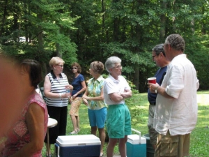 Linda (Carol, background) & Crissy; Ramona and Johnnie and Bob everyone partying